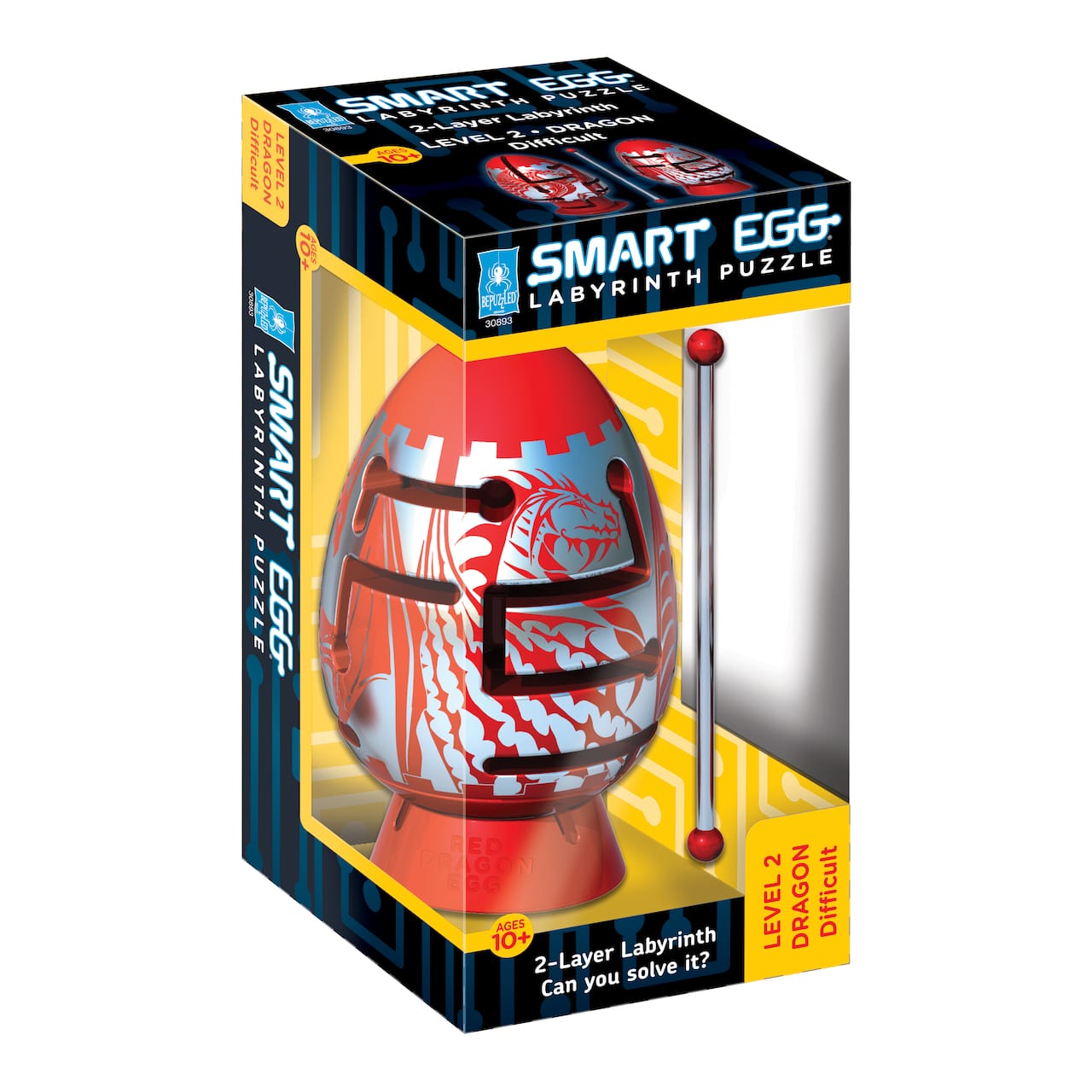 Smart Egg® 2-Layer Red Dragon Difficult Labyrinth Puzzle